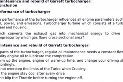 garrett turbo rebuild cost in nz