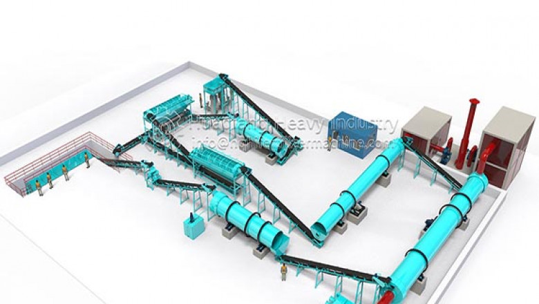 NPK fertilizer drum granulator production line