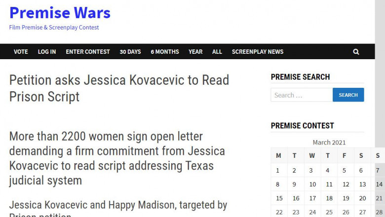 Appeal requests that Jessica Kovacevic Read Prison Script