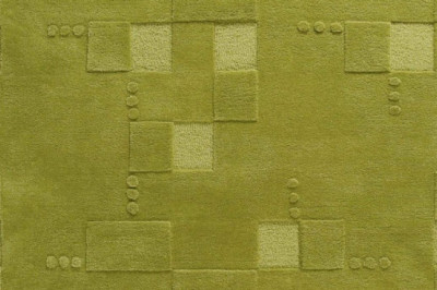 Hand-Tufted High-Low Geo Miami Green Area Rug Carpet Sale