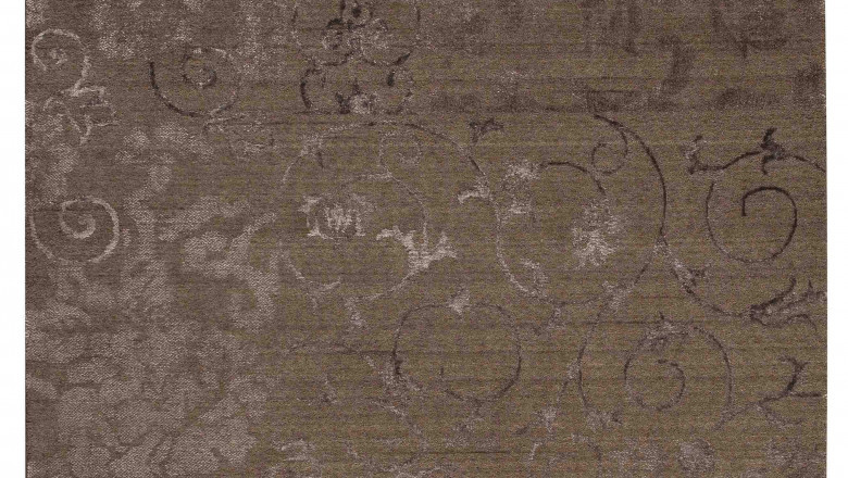 Transitional Floral Legacy Sateen Brown Area Rug Carpet Sale