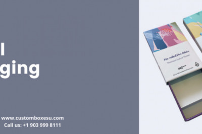 Pre roll packaging with window and printed logo design