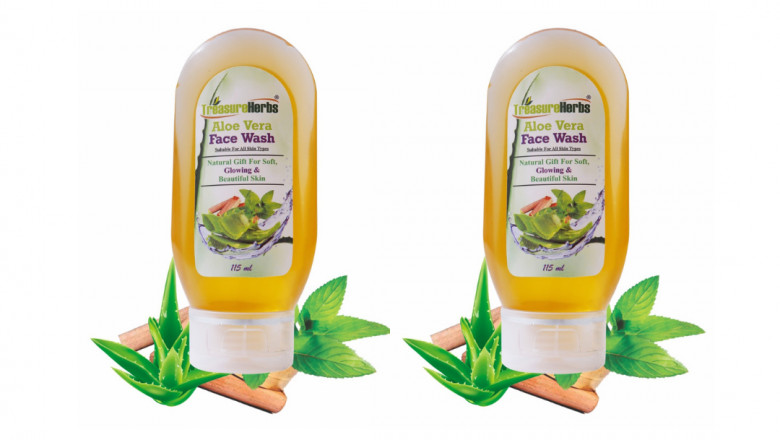 TreasureHerbs -Natural Hydrating Aloe Vera Face Wash for all