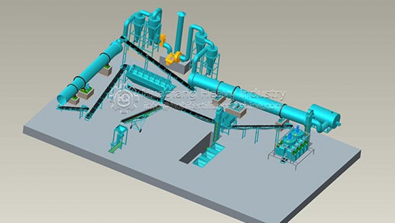 NPK fertilizer production line with double roll extrusion granulation