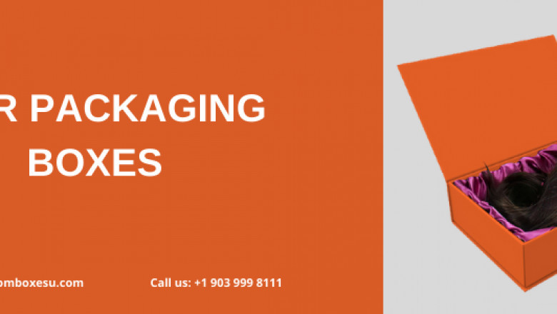 Get printed Hair packaging boxes with high quality material in USA