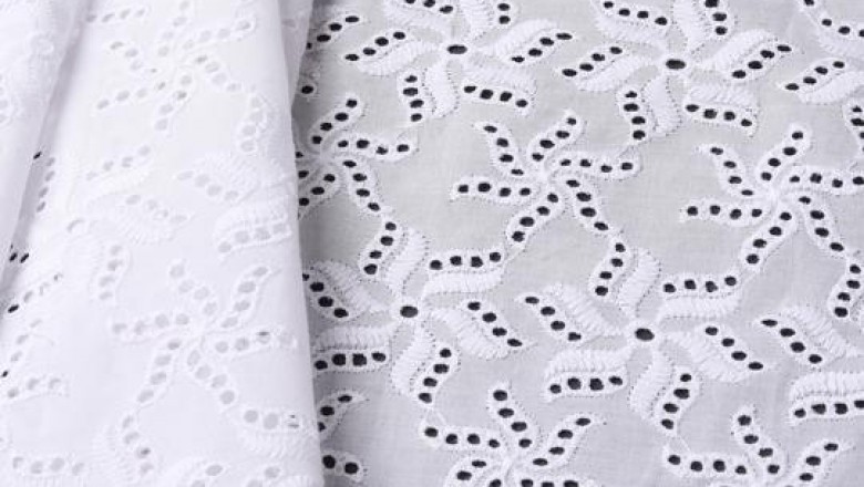 Georgette Embroidery Fabric Hakoba
