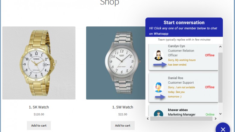 Woocommerce whatsapp chat plugin