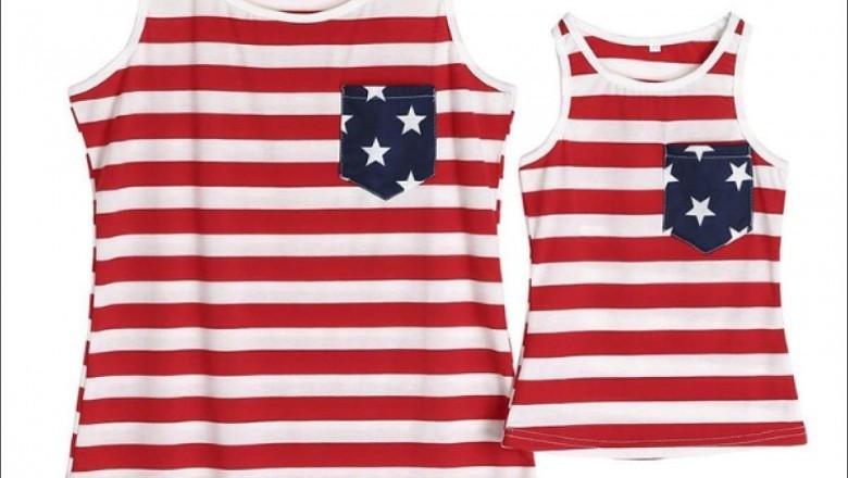 Mommy & Me Matching American Flag Tank Top