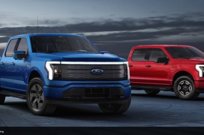 The new Ford F-150 Lightning electric pickup truck