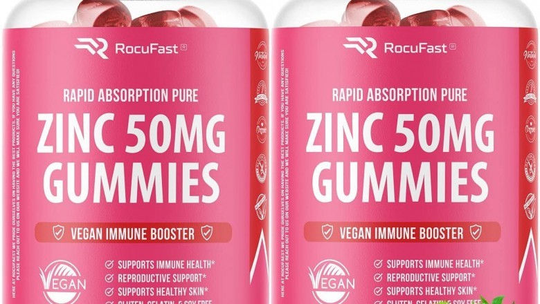 Zinc Gummies 50mg Vitamin Gummy Supplement Chewable Immune Support for Adults Kids