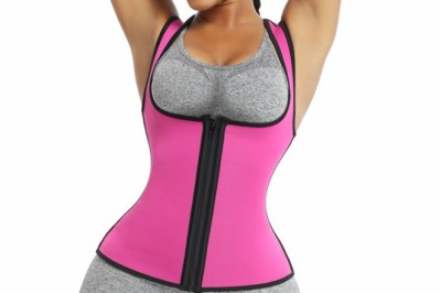 Front Zipper 7 Steel Bones Neoprene Sweat Vest Calories Burning