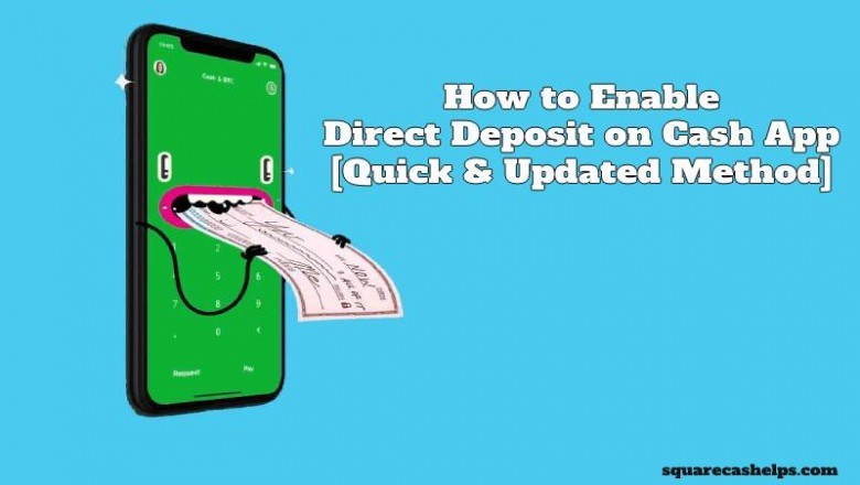 how to enable direct deposit on cash app?