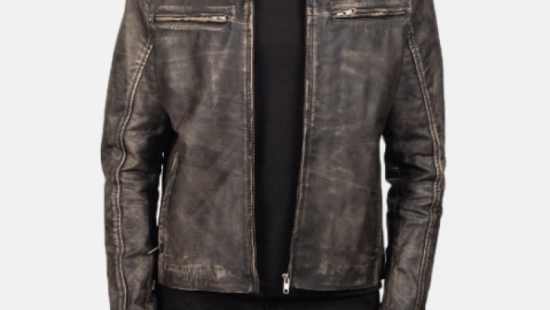 Allaric Alley Distressed Brown Biker Jacket