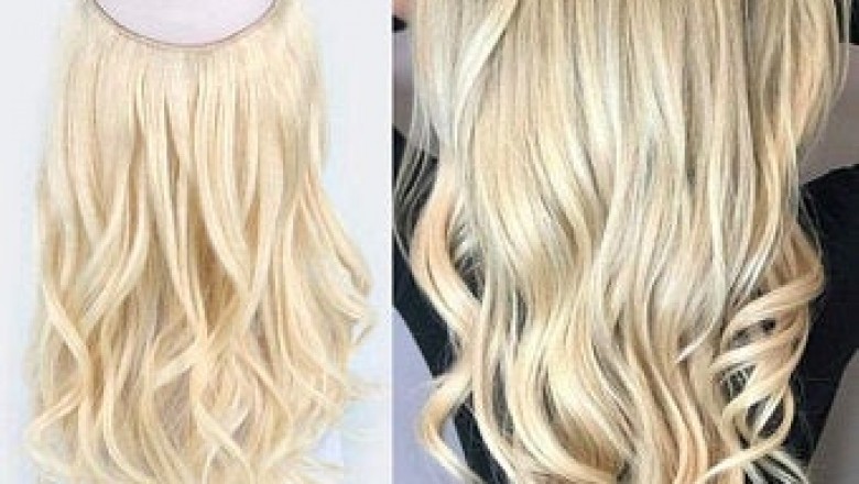 Full head hair extensions black