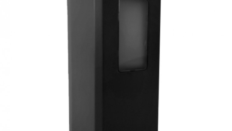 Black Commercial Body Temperature QR Code Check In Sanitiser Station