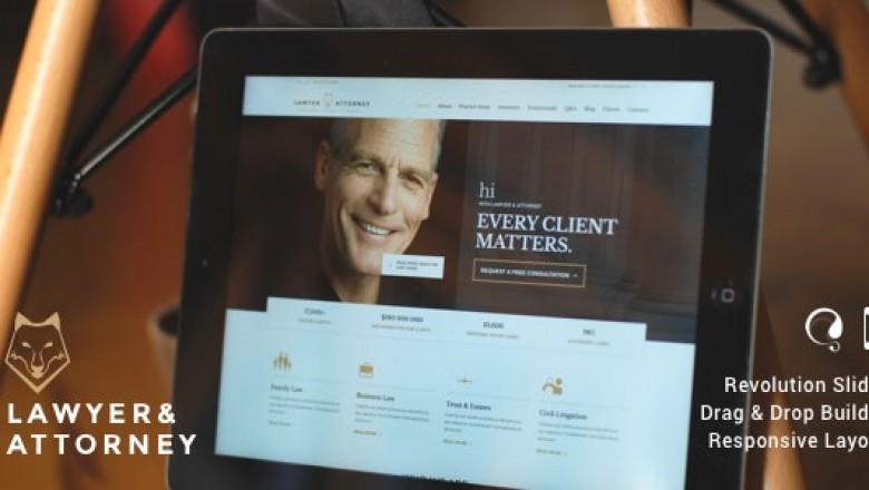 Lawyer & Attorney - Law Firm WordPress Theme.