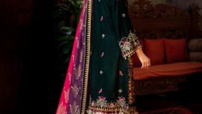 Chiffon Collection for Girls Embroidered Suits Buy Online|Mohagni