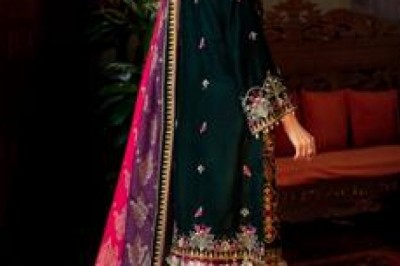 Chiffon Collection for Girls Embroidered Suits Buy Online|Mohagni