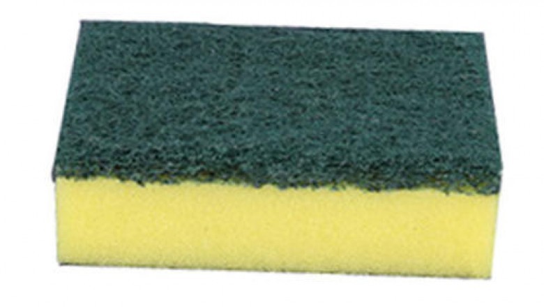 Cleaning and washing kitchen utensils and the cooking area with sponges and scouring pads is meant to remove dirt and dust particles.