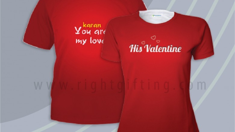 Buy Personalised Couple T-shirts online | Customised Matching Couple T-Shirts