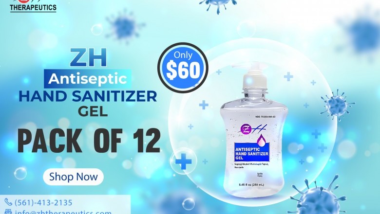 250 ml ZH Antiseptic Hand Sanitizer Gel – (Pack of 12)