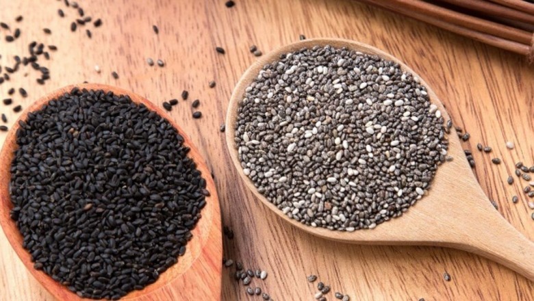 Basil Seed; Rich in Fibre, Particularly Used As an Addition to Beverages and Desserts