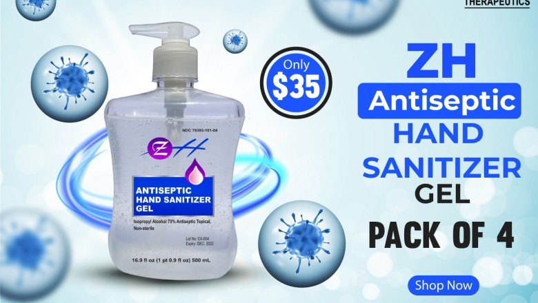 500 ml ZH Antiseptic Hand Sanitizer Gel – (Pack of 4)