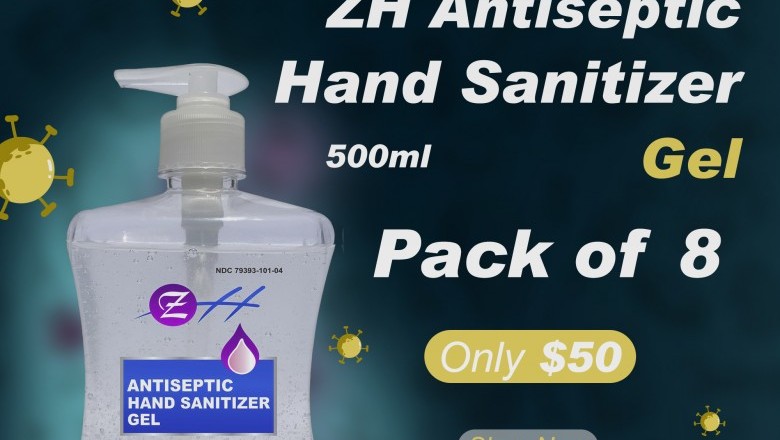 500 ml ZH Antiseptic Hand Sanitizer Gel – (Pack of 8) - ZH Therapeutics