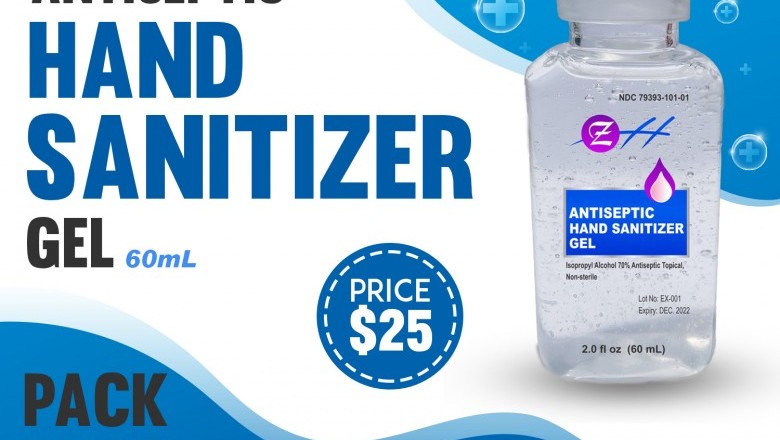 60 ml ZH Antiseptic Hand Sanitizer Gel – (Pack of 12) - ZH Therapeutics