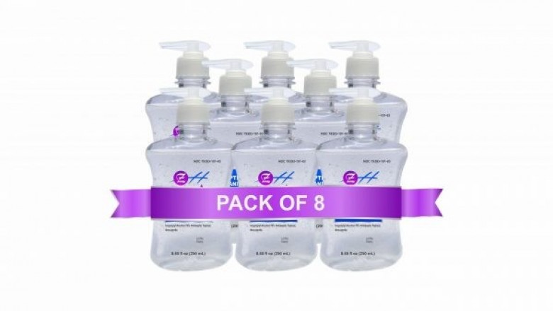 250 ml ZH Antiseptic Hand Sanitizer Gel – (Pack of 8) - ZH Therapeutics