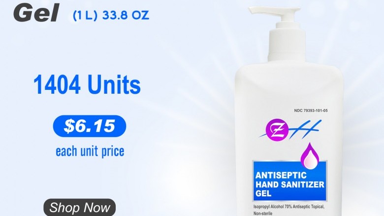 Antiseptic Hand Sanitizer Gel – (1L – 33.8 oz)