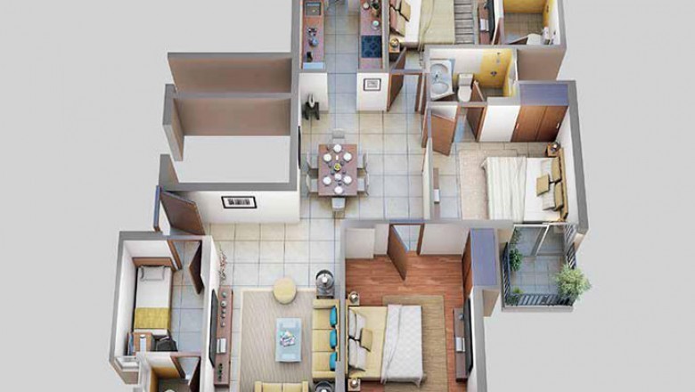 ATS floral pathway 3BHK With Study