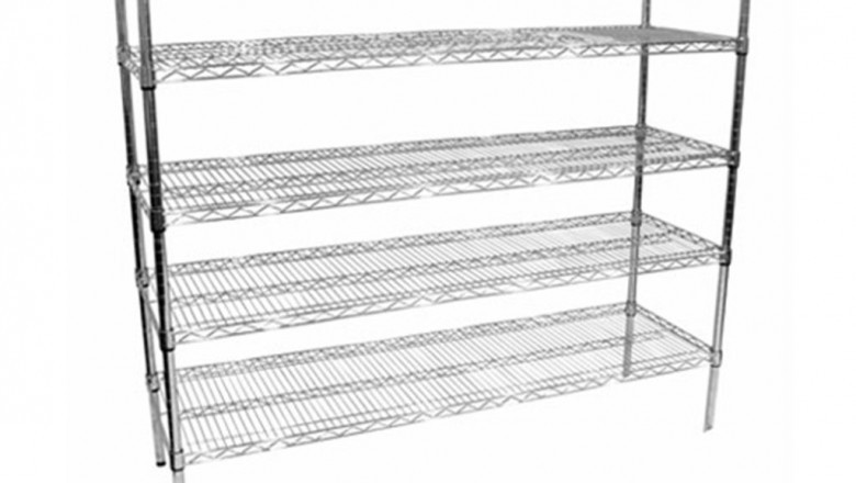 4 Tier Chrome Wire Shelving Unit