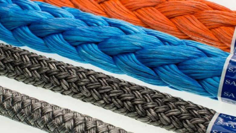To make synthetic rope, several synthetic materials are braided together to form a final rope product.