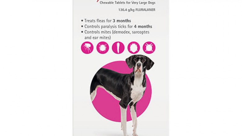 Buy Bravecto For Extra Large Dogs 40-56Kg (Pink) Online | DiscountPetCare