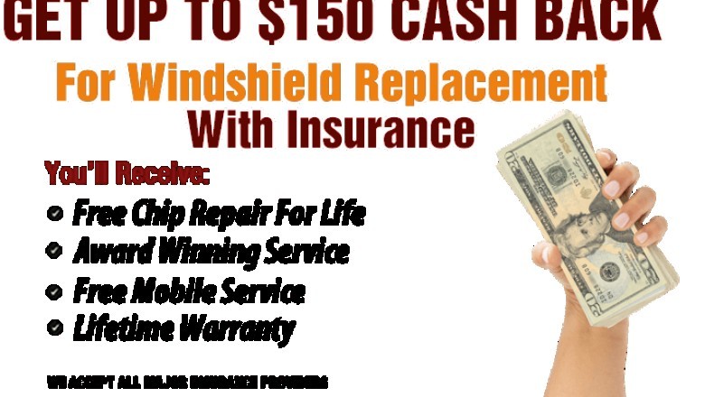 Advantage of cash back for windshield replacement insurance