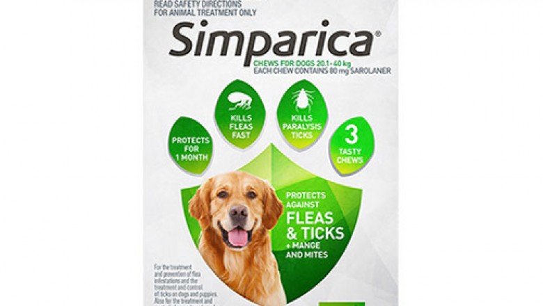 Buy Simparica Chewables For Large Dogs 20.1 - 40 Kg Green | DiscountPetCare