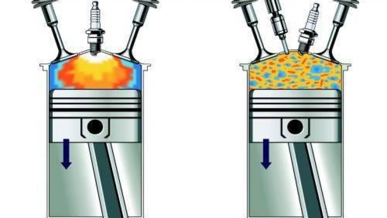 A homogeneous charge compression ignition (HCCI) reduces emissions and fuel consumption