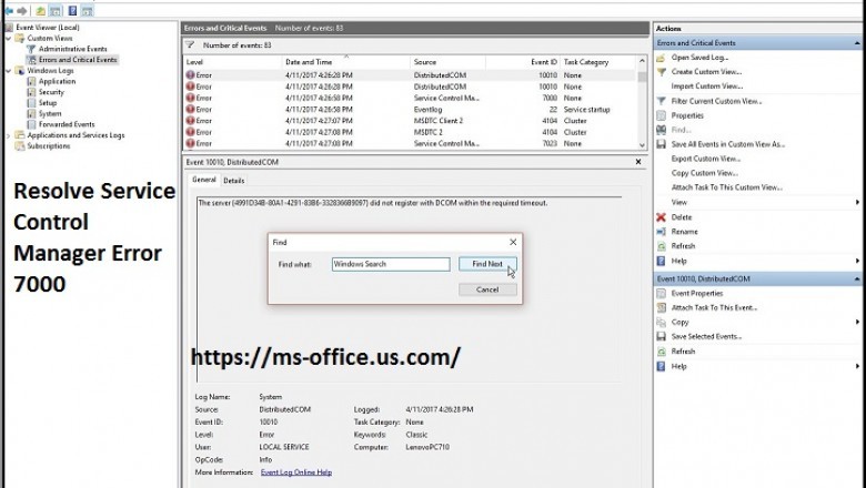 How Do I Resolve Service Control Manager Error 7000? - office.com/myaccount