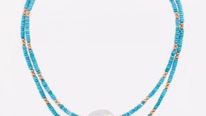 TURQUOISE BEADED NECKLACE | NECKLACE FOR WOMEN