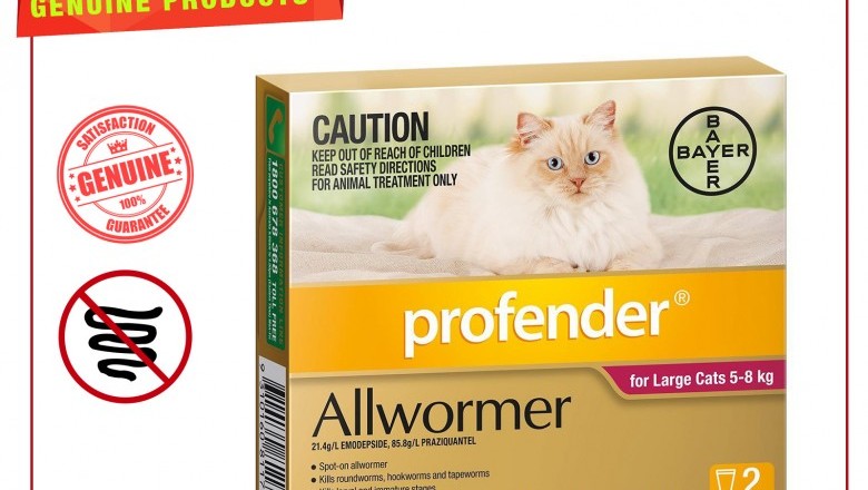 Profender Allwormer for 5-8 Kg Cats Worm control 2 Pipettes