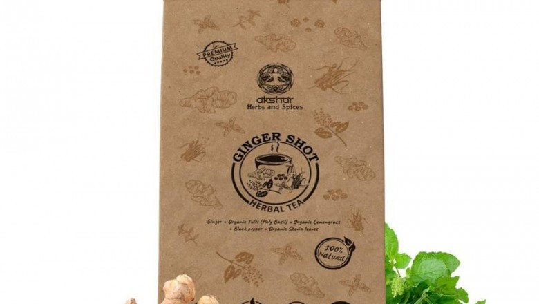 Shop Lemon Ginger Shot Herbal Tea Bags Online - Akshar herbs and spices