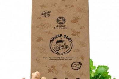 Shop Lemon Ginger Shot Herbal Tea Bags Online - Akshar herbs and spices