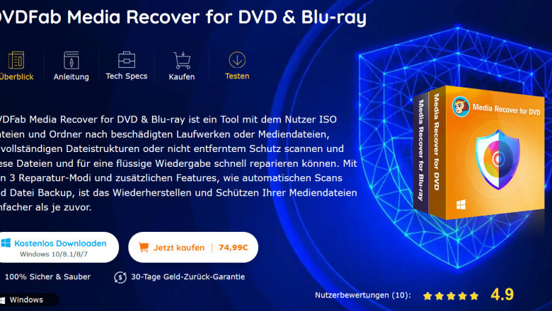 DVDFab Media Recover for DVD & Blu-ray - Die beste DVD & Bu-ray-Daten-Wiederherstellungssoftware