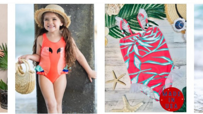 Girls One Piece Swimsuit - Mia Belle's Swimwear Collection