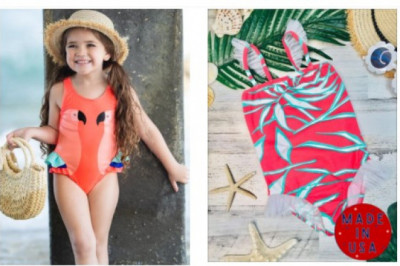 Girls One Piece Swimsuit - Mia Belle's Swimwear Collection