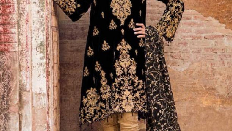 Velvet Embroidered Bridal Dresses In Karachi