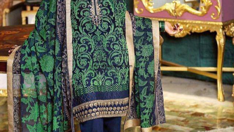 Pakistani Organza Embroidered Dresses