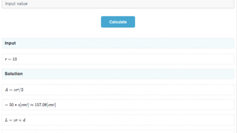 Semicircle Area Calculator | Taskvio