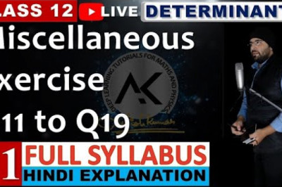 Miscellaneous Exercise of Determinants Class 12 Maths IIT JEE